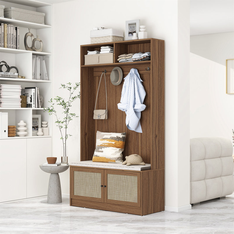 Garde-robe d'entrée avec banc et armoire