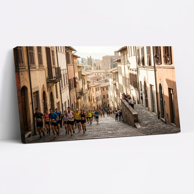 Ensemble de 1 tableau sur toile Running Street, L 58 po x H 28 po, Toile tendue