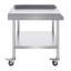Table de travail en acier inoxydable, table de préparation commerciale de 30 x 36 x 30 pouces avec 4 roues, roulettes, table de préparation robuste à 3 côtés, table de travail en métal pour restaurant Home Hotel
