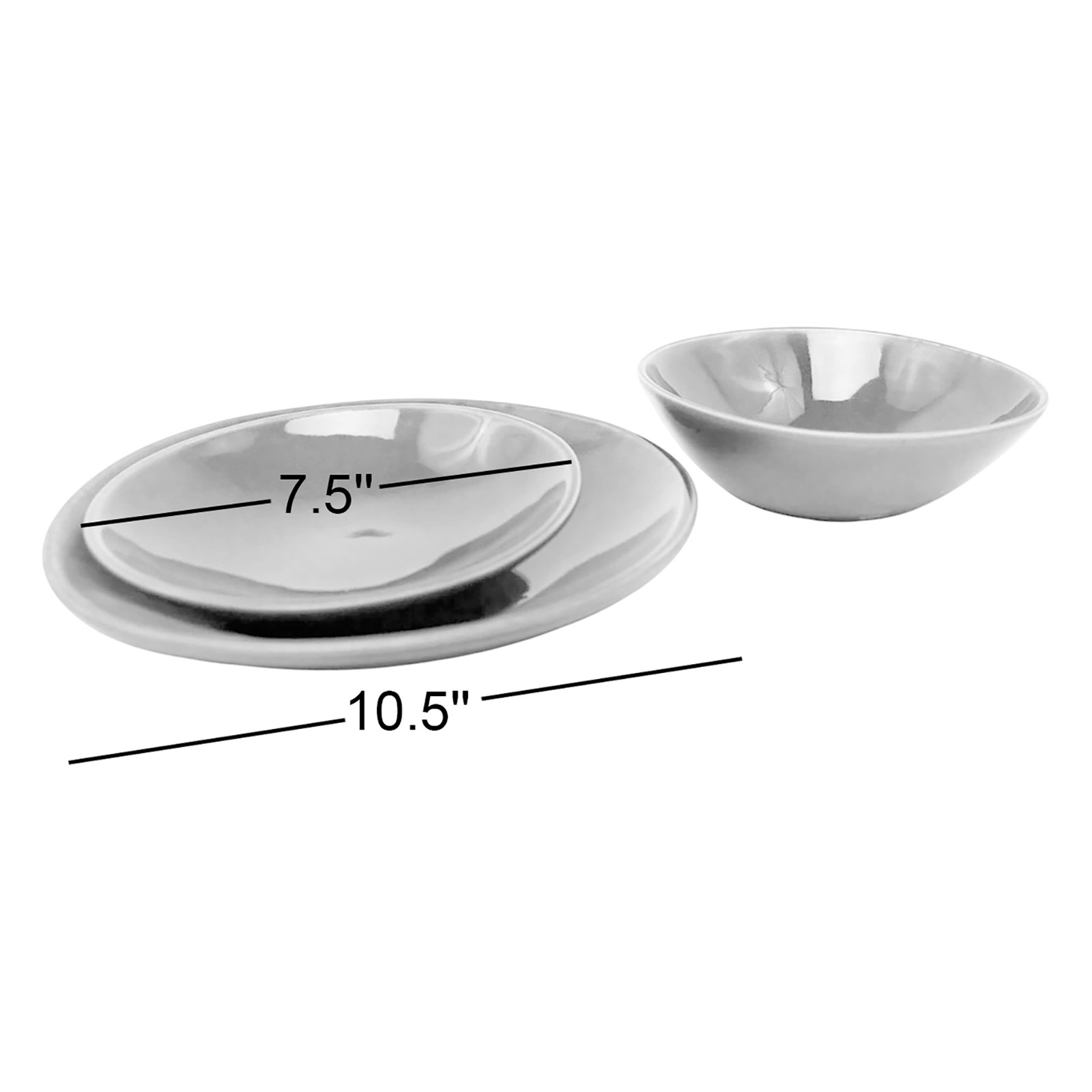 Beth Stoneware Dinnerware Set, Chalk