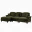 Élégant canapé Mid-Century 3 places avec 1 repose-pieds-1221779772