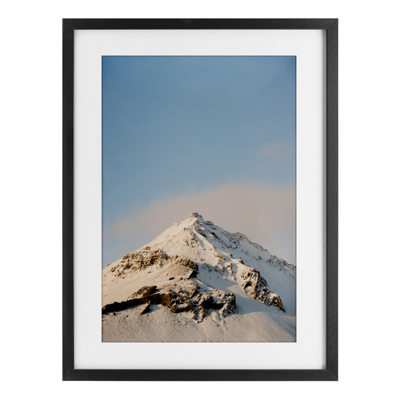 Islande, péninsule enneigée de l'Islande, reproduction encadrée sous verre, conception de Jade Sharp Photo, H 20 po x l 14 po
