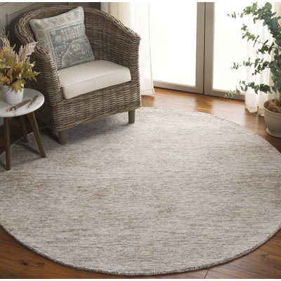Tapis en laine et coton ivoire touffeté à la main Ebony