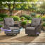 Ensemble de chaises berçantes et pivotantes 360 degrés Mickala-977050436-977050443
