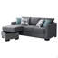 Canapé-lit modulaire rembourré gris Pacheco-723673768
