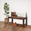 Banc de jardin en bois massif sans dossier-45763977-45763983
