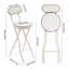2 chaises hautes avec tabouret pliant-1076091770