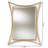 Flat wall mirror features an antique gold leaf finish, 41.85'' H X 31.85'' W X 0.83'' D