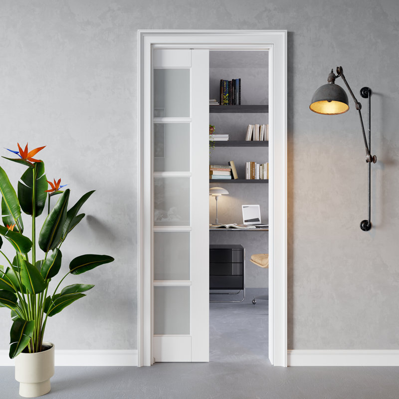 Porte coulissante en verre givré 10-Lite, 36 po x 80 po