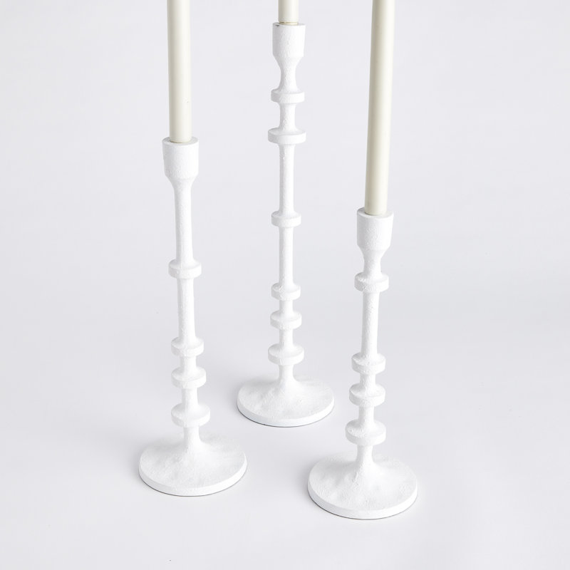 ABACUS TAPER HOLDERS, White