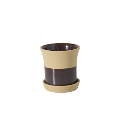 Rowen Pot with Saucer 5"x 5.25"