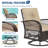 Rauridh 2 - Person Outdoor Furniture Rocking and Swivle Chair with Cushions and Side Table-1757661560
