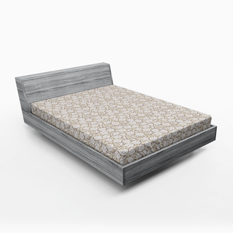 Microfiber Floral Fitted Sheet, Queen Fitted Sheet