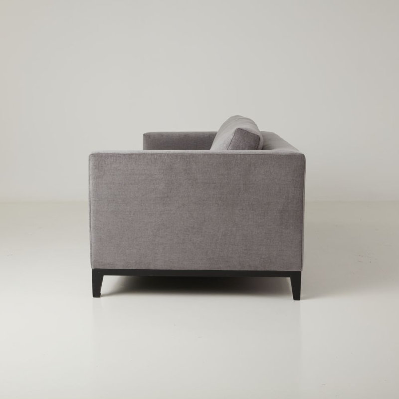La Roux Sofa, Black, Gray Chenille