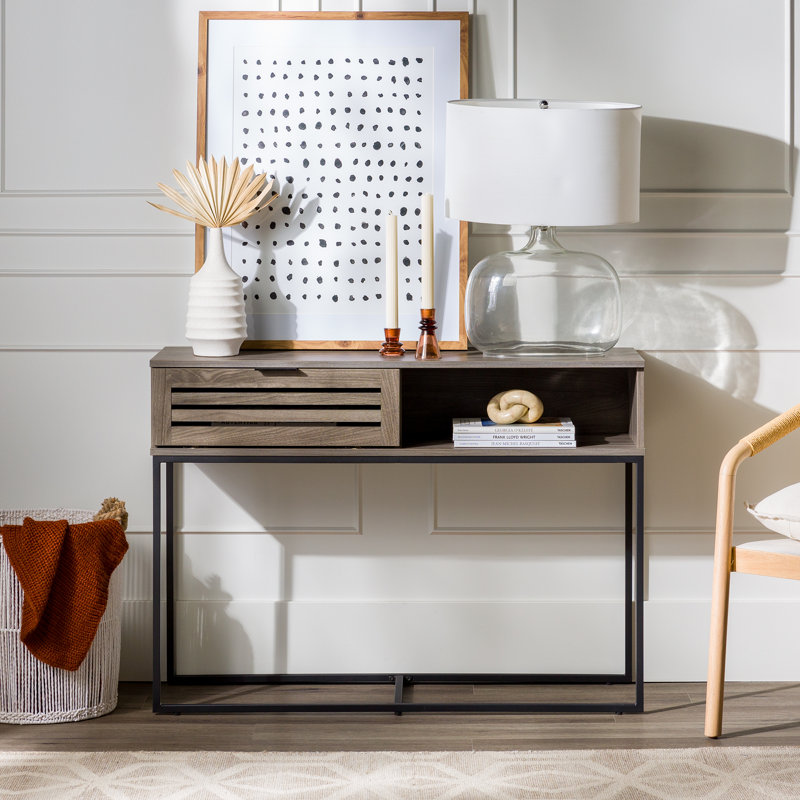 Kiichirou 42'' Console Table, Slate Gray