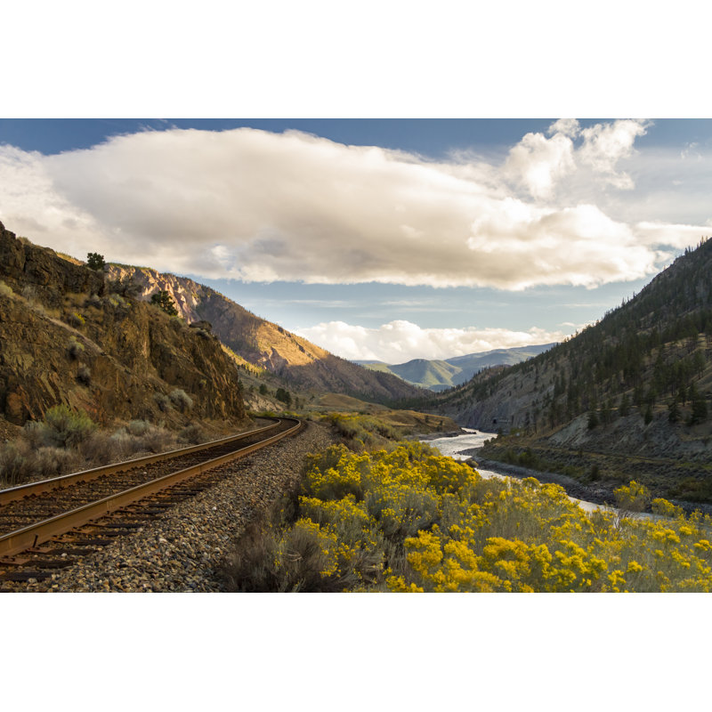 Train Tracks In North America by Michalrenee - Wrapped Canvas Print, 30cm H x 46cm W