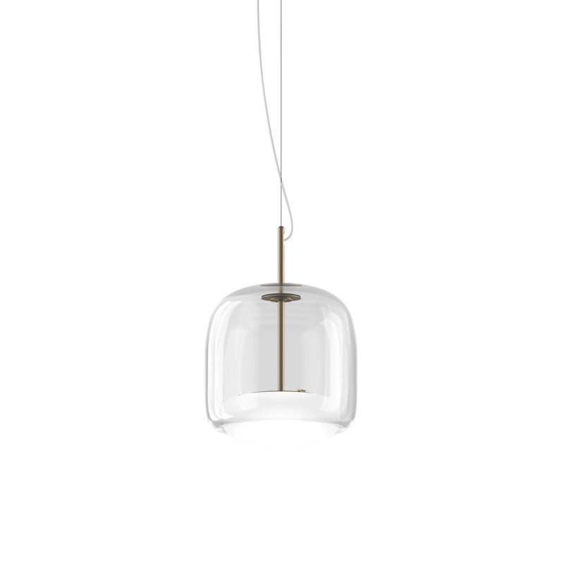 Jube 1 - Light LED Pendant, 90" H x 10" W x 10" D, Crystal White, Matte Steel