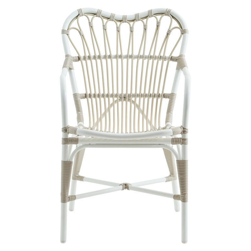 Margret Outdoor Dining Armchair, Dove White