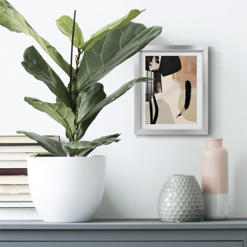 Arrangement sélectif II - impression encadrée, Argent argent, H 28,5 po x l 20,5 po