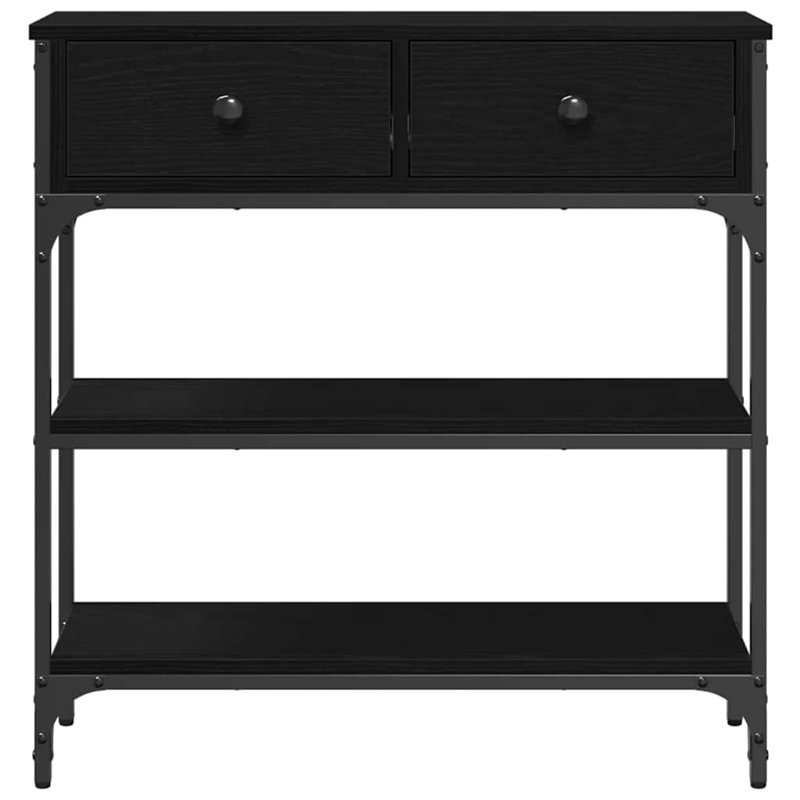 72.5cm Console Table, Black Oak
