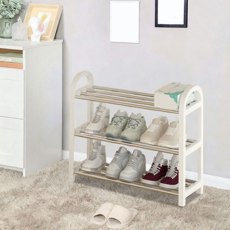 Multi-Tier Home Shoe Rack Concise Entryway Shoe Rack For Student Dorms Multi-Functional Shoe Storage Rack, White
