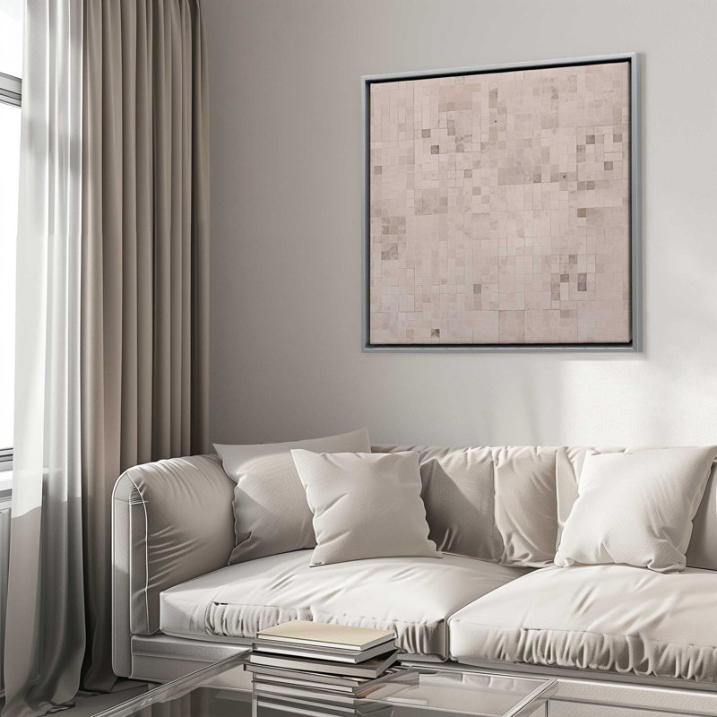 «Mosaic Matrix», reproduction sur toile, Cadre américain en érable flottant, H 16,75 po x l 16,75 po x P 1,75 po