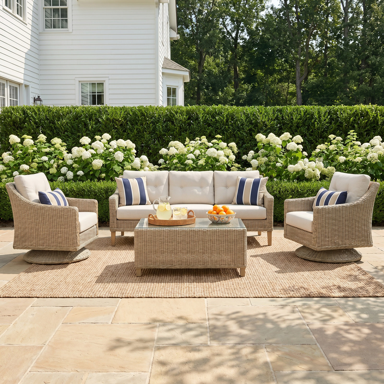 Kells Sunbrella® 5-Person Patio Swivel Seating Group