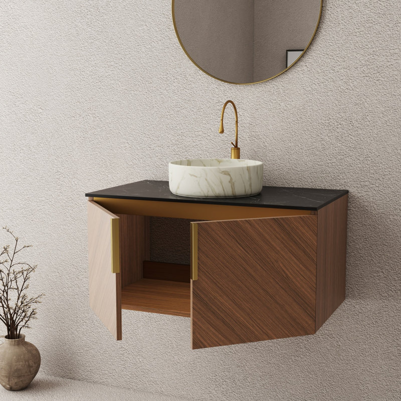 Meuble-lavabo 36 po avec lavabo rond en céramique