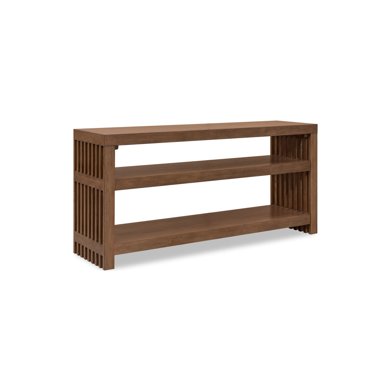 Finnian Console Table, Dark Brown Wood