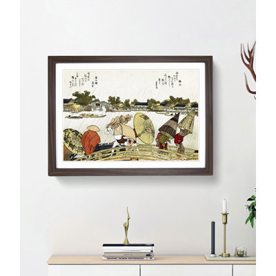 The Makura Bridge by Katsushika Hokusai - Picture Frame Painting Print