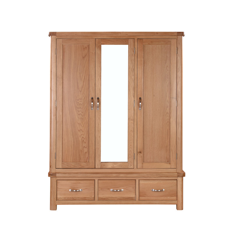 Comfrey 3 Door Wardrobe, Oak