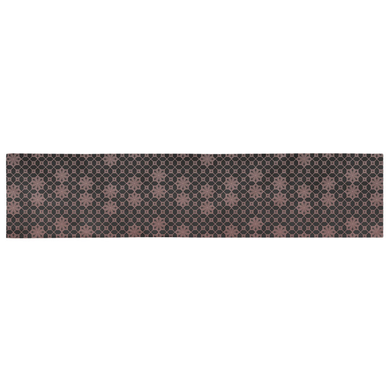 Chemin de table géométrique, 90 po x 16 po, Dégradé rouge