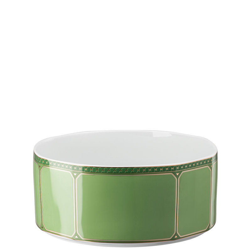 Swarovski Signum - Vegetable Bowl Open 10 In Fern Green