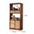 Solid wood frame storage cabinet bookcase