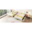 Lit superposé double en bois d'hévéa double avec 2 tiroirs, convertible en 2 lits doubles, lit superposé double avec échelle et garde-corps de sécurité, blanc-129892524