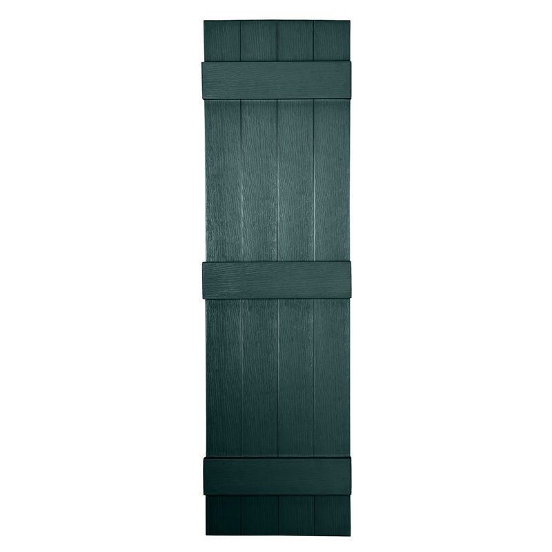 Persiennes personnalisées à 4 planches fermées, Vert ébène, 56"