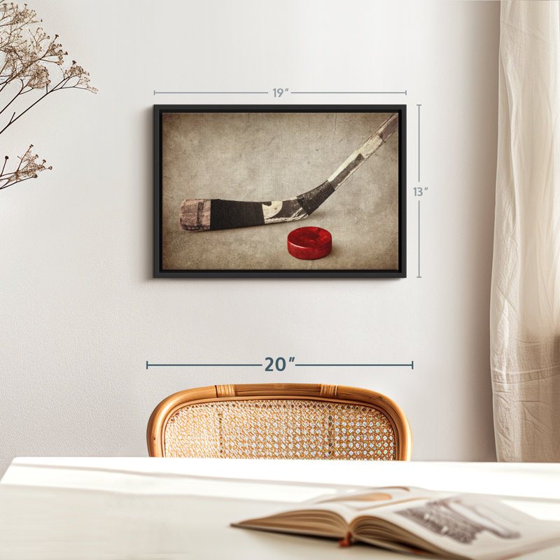 «Hockey sur glace rétro», H 19 po x l 13 po