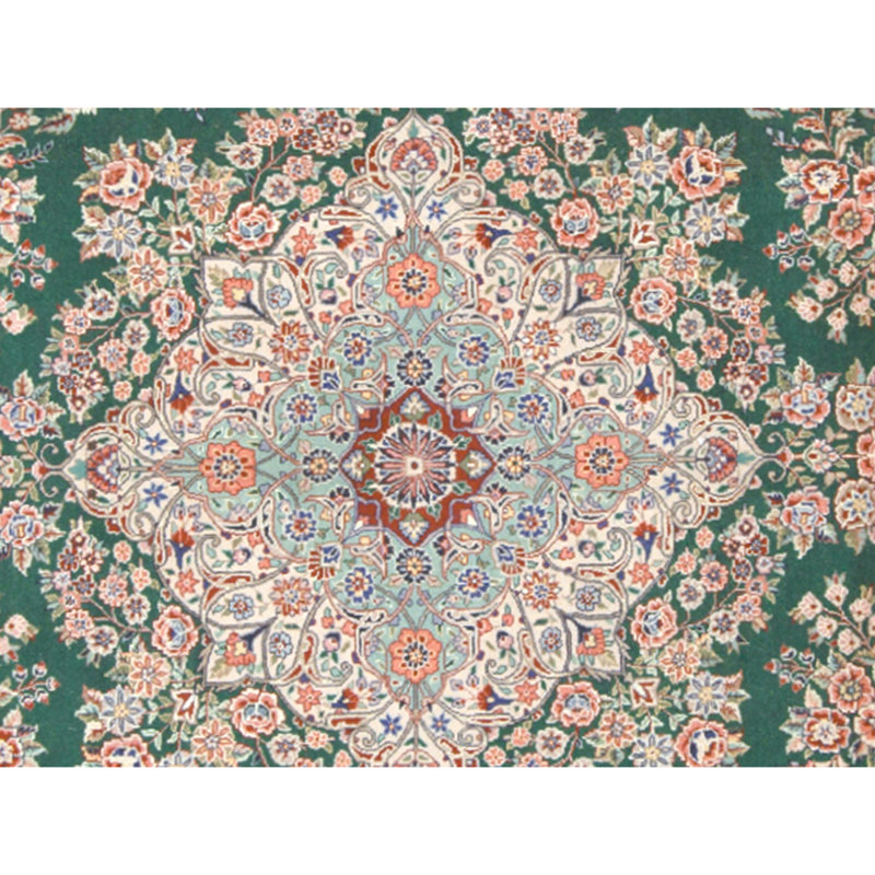 Tapis rectangulaire en laine noué à la main