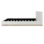 Queen Upholstered Bed with Solid Wood Frame, Comfortable Modern Fabric Platform Bed, White-1900107756