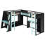 Lit mezzanine simple en L en bois-1825641335