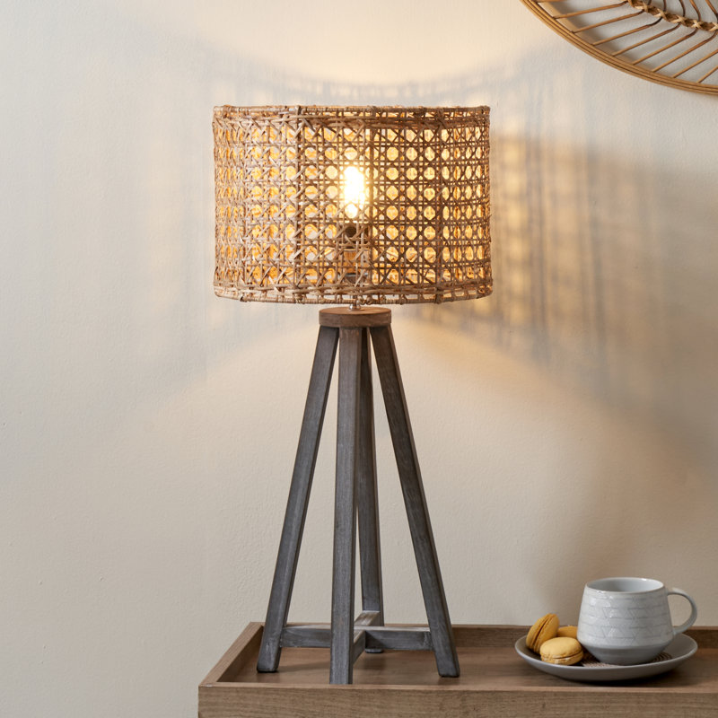 Shanksville 27.5cm H Drum Pendant Shade in Natural, 20.5cm H x 30.5cm W x 30.5cm D