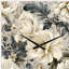 Urban Victorian Splendor - motif victorien - horloge murale asymétrique en métal floral-106129190