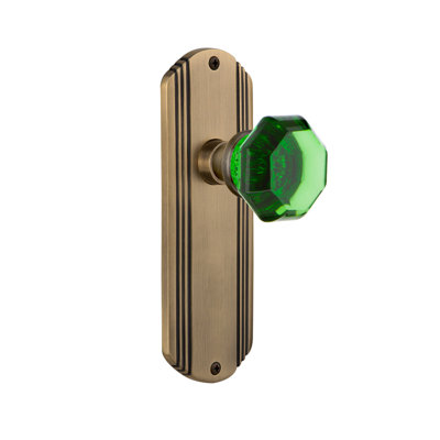 Deco Plate with Waldorf Emerald Door Knob