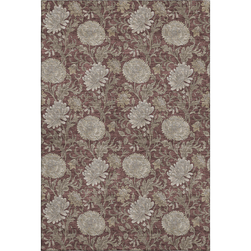 Premium Machine Washable Prisco Merlot Rug, Rectangle 10' x 14'