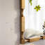 Miroir mural doré de style bambou, cadre texturé pour le salon / la chambre à coucher / le vestibule