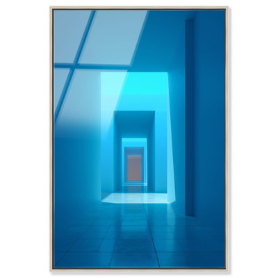 Cerulean Corridor II High-Gloss Frameless Acrylic Glass Wall Art Abstract Print by Oliver Gal, Ready to Hang, 10 x 15