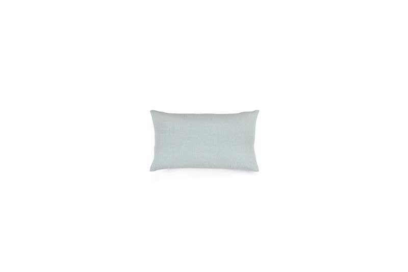 Simple Linen Pillow Cover & Insert, Sky, Rectangle 12" H x 22" W