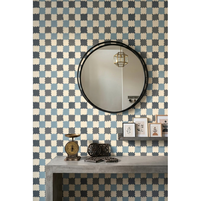 Papier peint géométrique Ikat, Peel and Stick