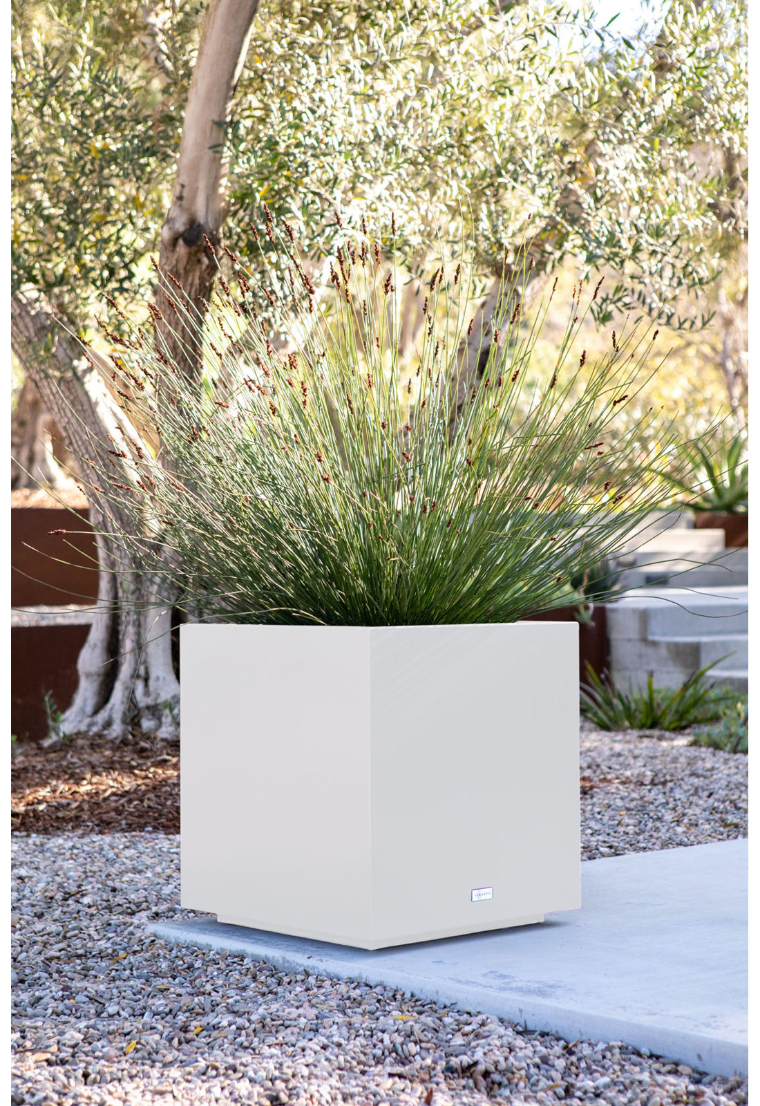 Veradek Block Series Cube Planter, 18.25" H x 17" W x 17" D, Black