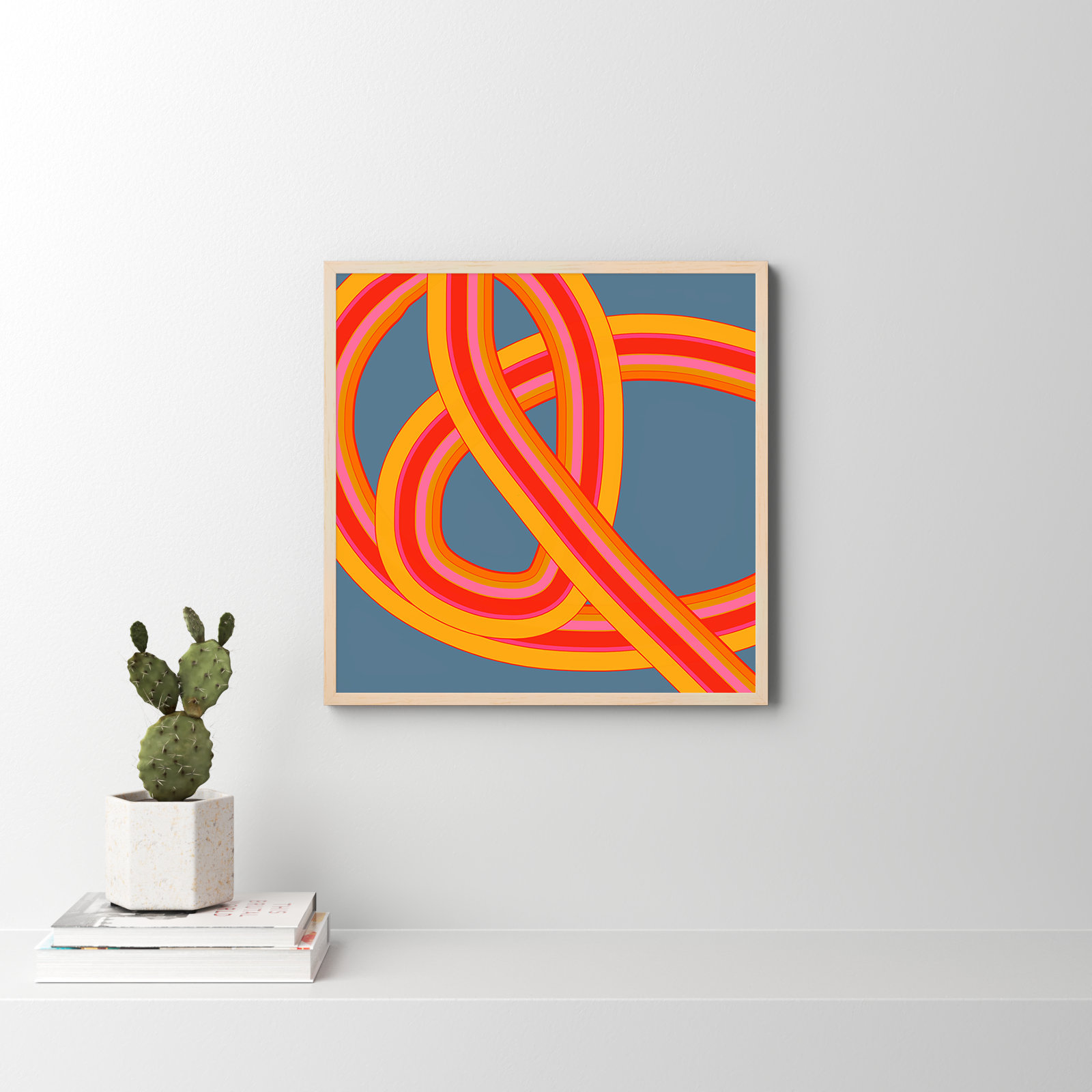 Twist Series I "Hawaiian Twist" Print, Brown, 24" H x 24" W x 1.25" D
